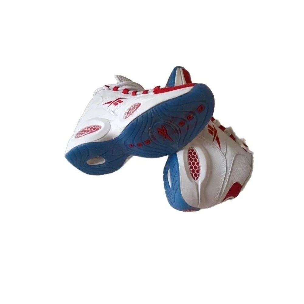 Reebok Question Mid 'White Pearlized Red' Allen Iverson Basketball Sneakers